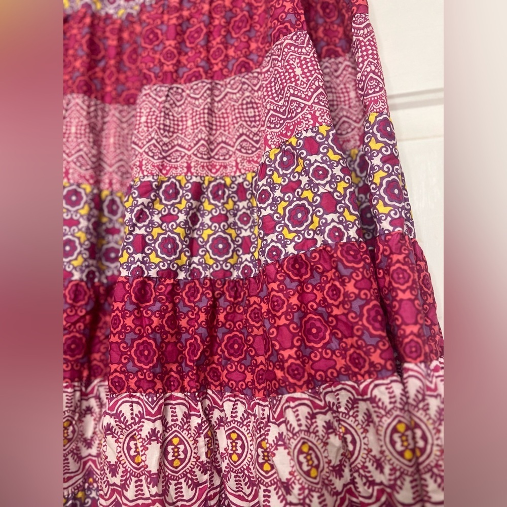 🌿 Indikka Boho Colorful Maxi Skirt - Picture 3 of 5